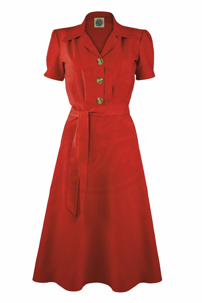 Pretty Retro Shirt Dress - Red-Pretty Retro-Sophies.dk