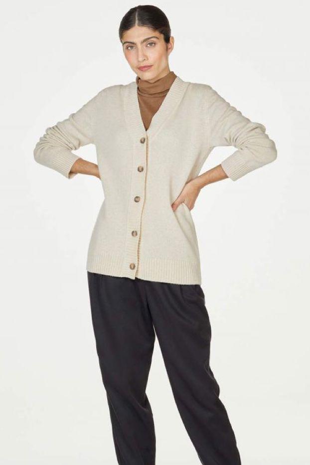 Thought Dafney Cardigan Cream-Thought-Sophies.dk