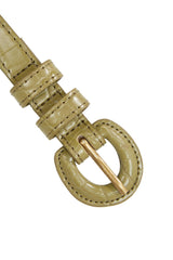 King Louie Croco Covered Belt-Woodbine-Green #farve_woodbine-green