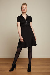 King Louie Emmy Dress Ecovero Classic - Black-King Louie-Sophies.dk