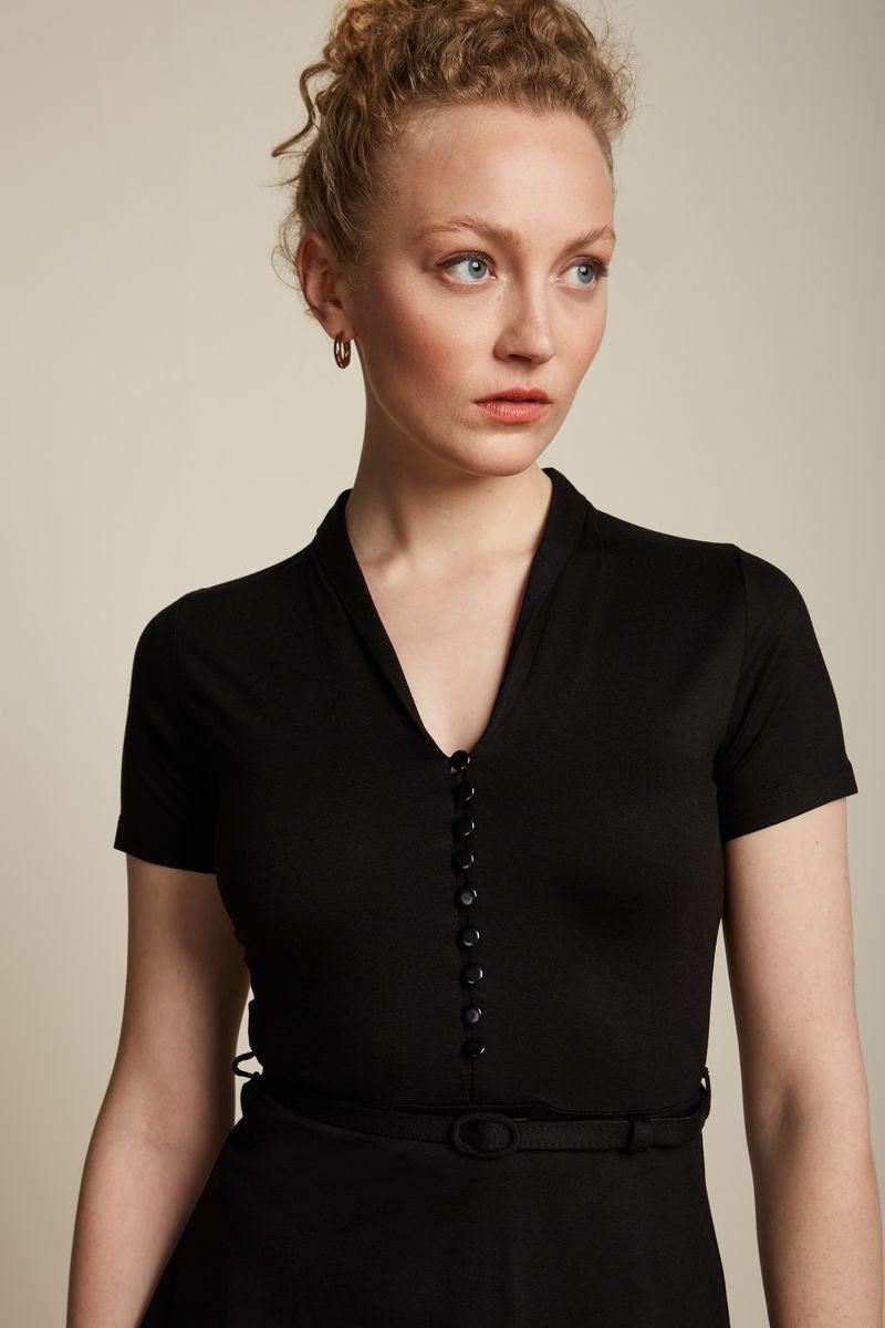 King Louie Emmy Dress Ecovero Classic - Black-King Louie-Sophies.dk