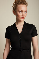 King Louie Emmy Dress Ecovero Classic - Black-King Louie-Sophies.dk