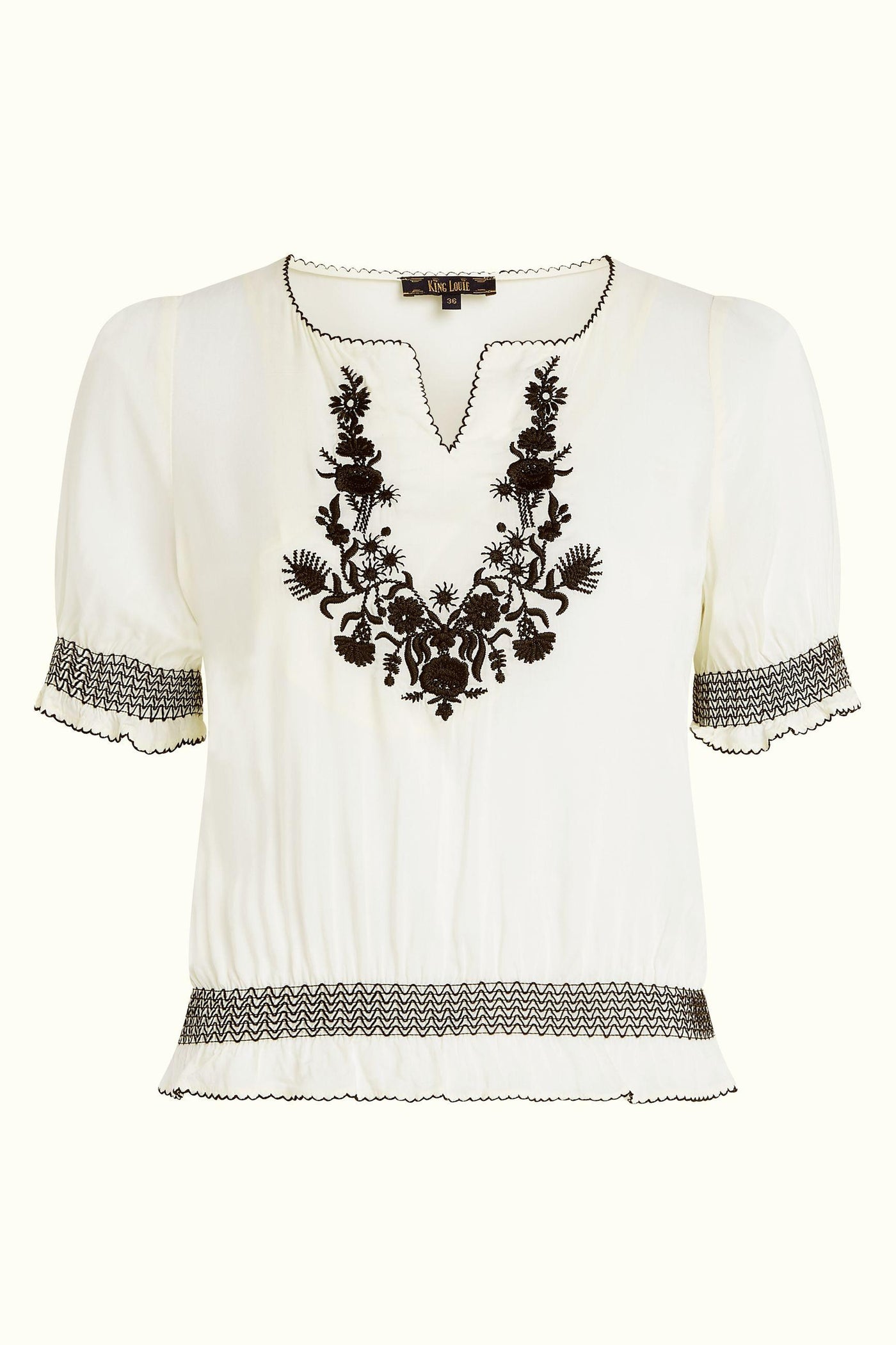 King Louie Lucy Embroidery Top Venturi
