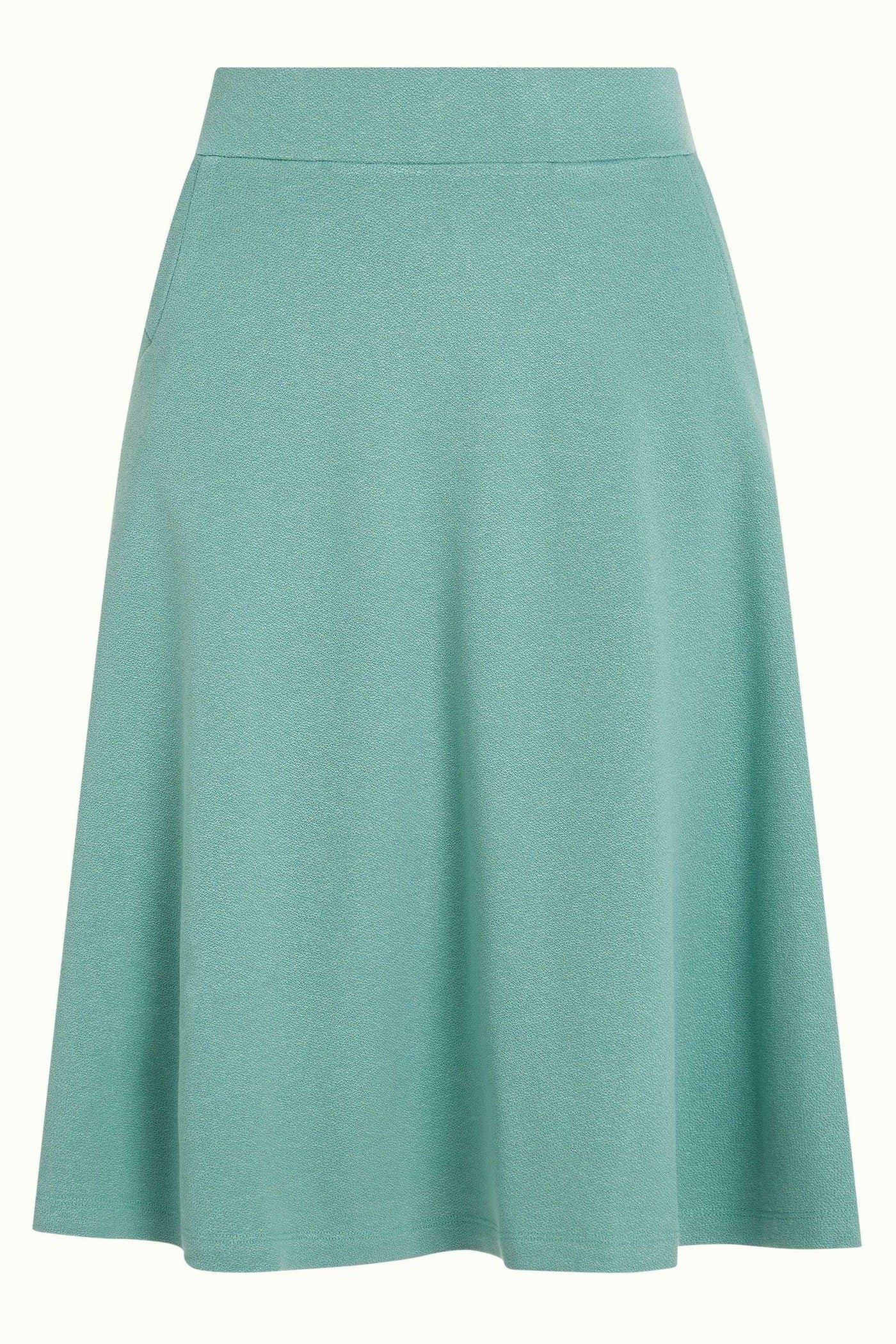 King Louie Sofia Midi Skirt Milano Crepe - Dusty Turquoise Sophies.dk #farve_dusty-turquoise