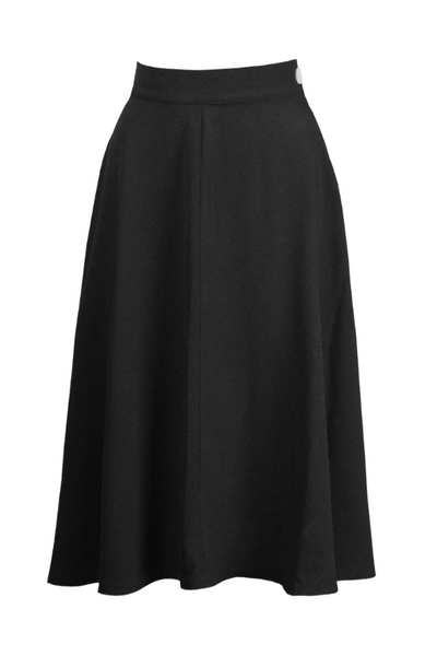 Pretty Retro Classic Swing Skirt Black Sort - Sophies.dk #farve_black