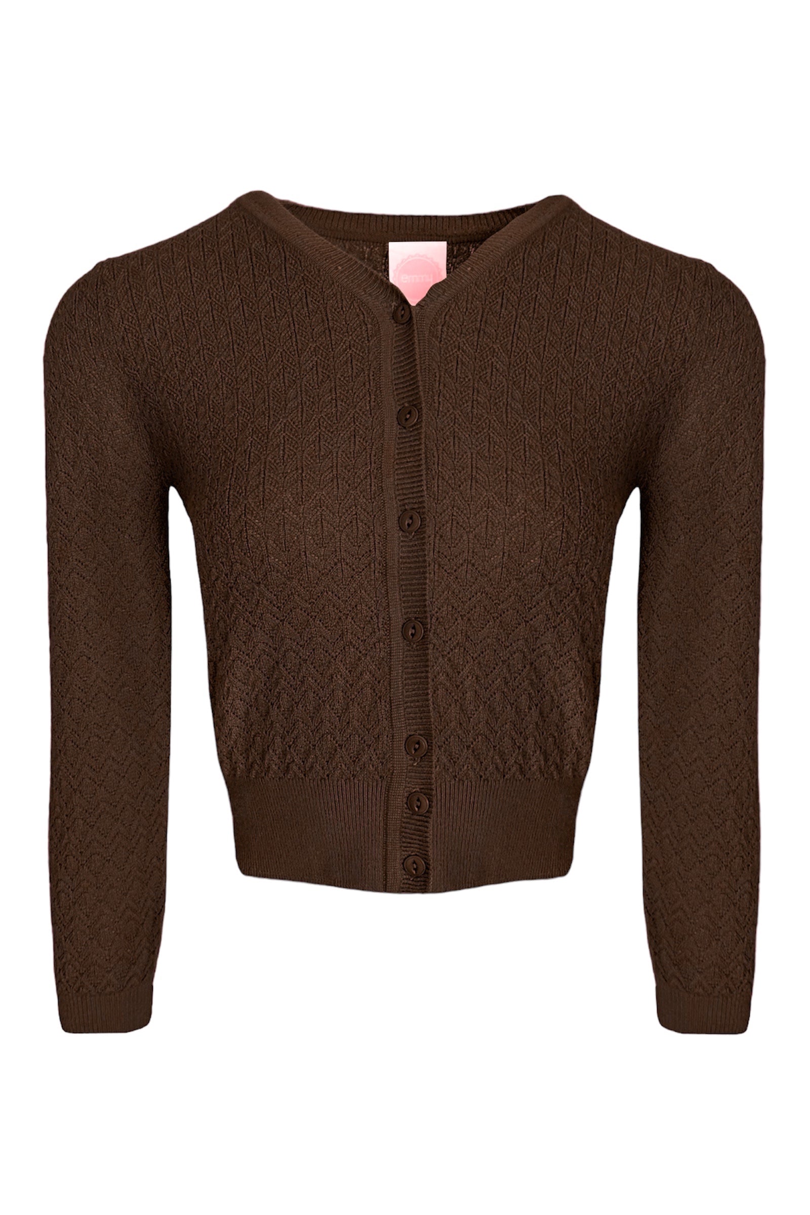 Emmy Design The Delightful Daytime Cardigan Coffee Brun - Sophies.dk #farve_coffee