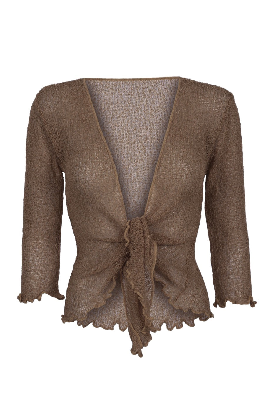 Sophies Ensfarvet Bolero #farve_toffee