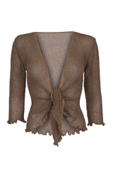 Sophies Ensfarvet Bolero #farve_toffee