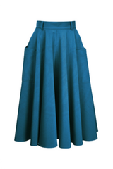 Pretty Retro Circle Skirt - Petrol-Pretty Retro-Sophies.dk