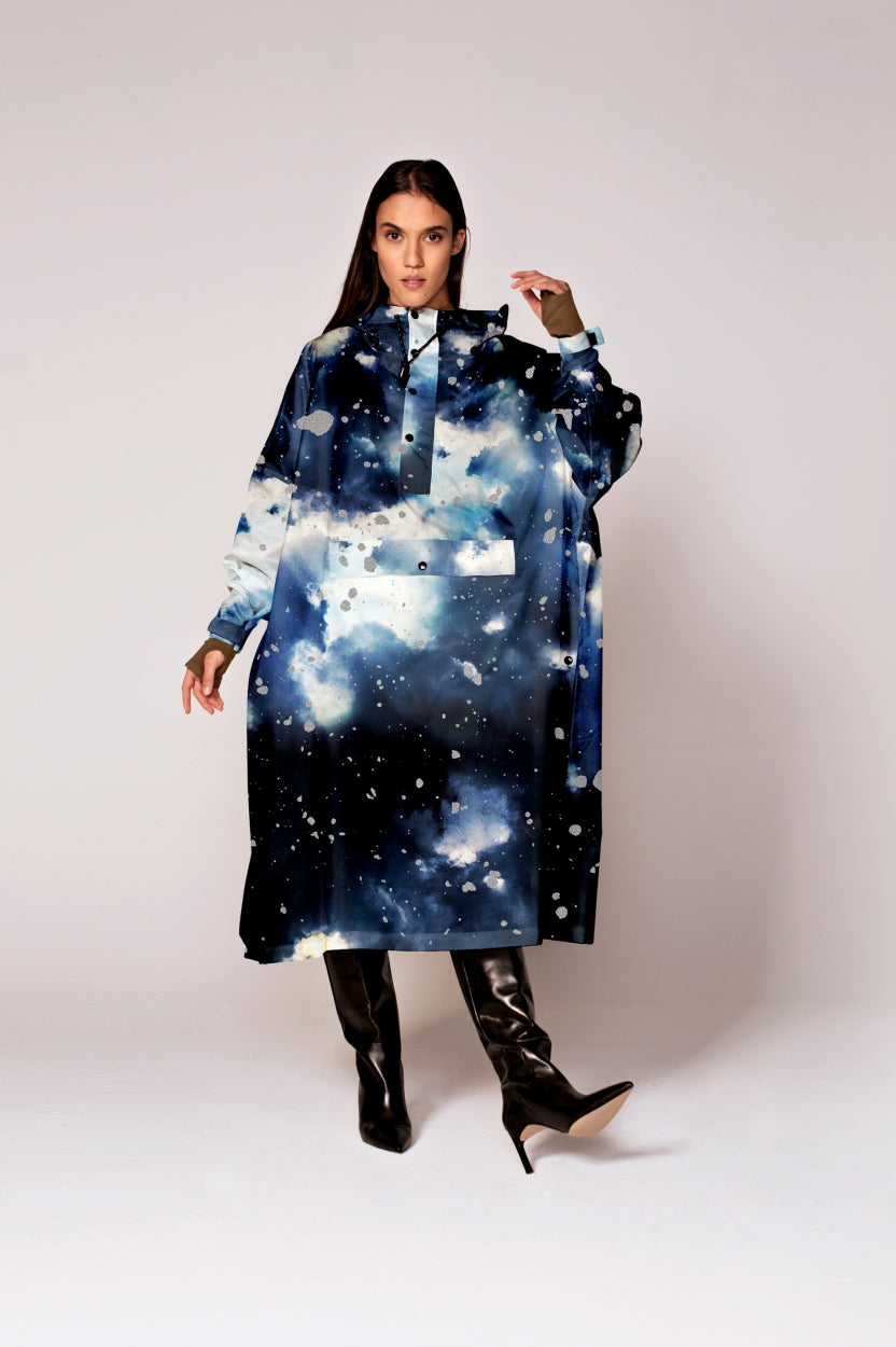 Rainkiss Rain Poncho - Starry Night
