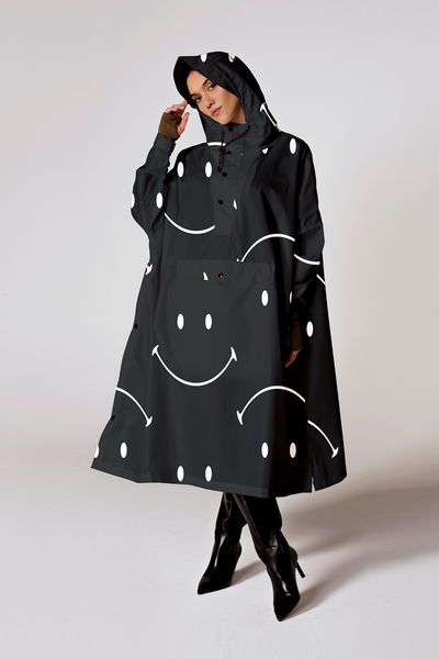 Rainkiss x Smiley Rain Poncho - Classic Smile-Rainkiss-Sophies.dk