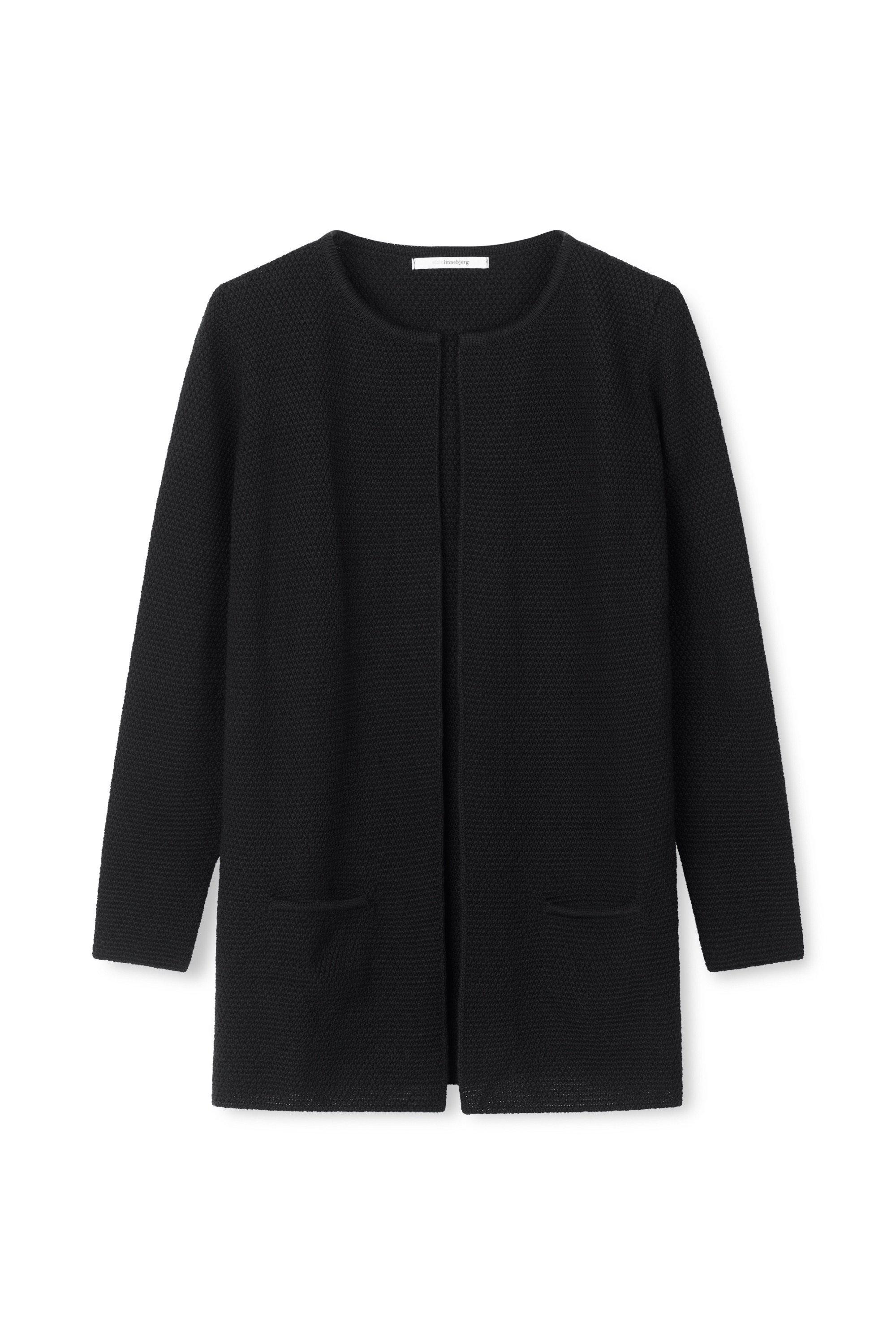 Sibin Linnebjerg Mary Short Cardigan Sort #farve_black