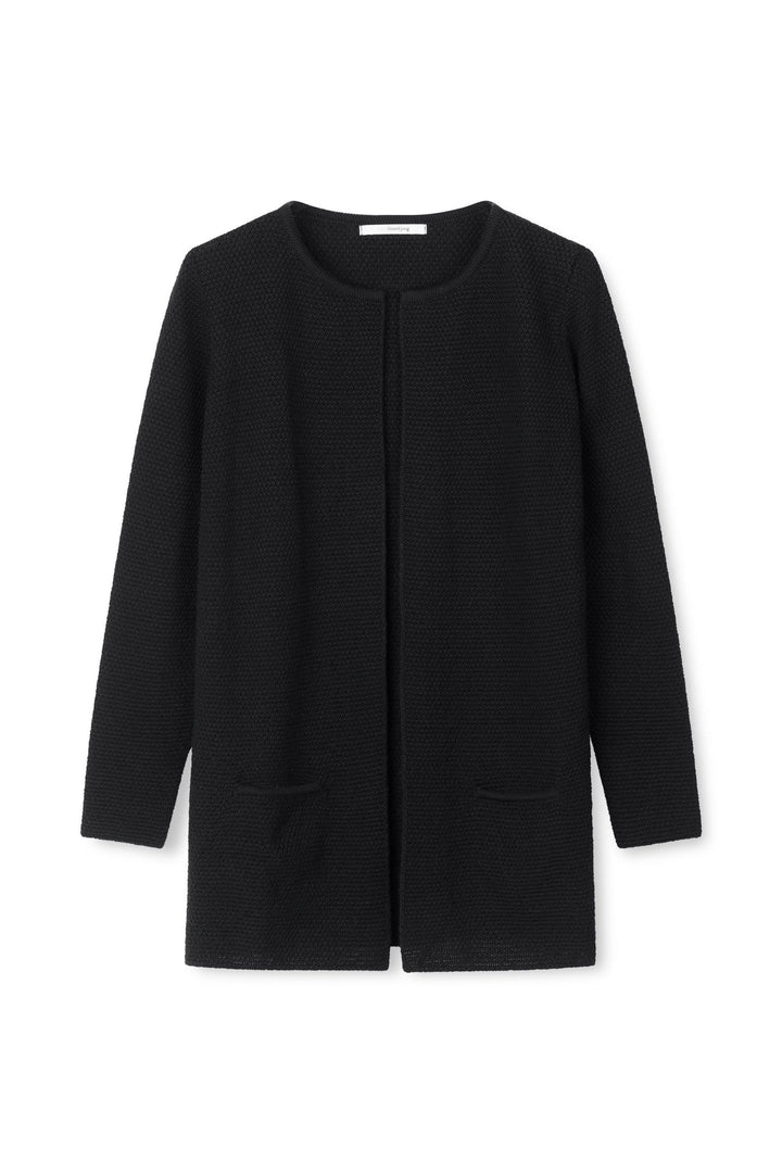 Sibin Linnebjerg Mary Short Cardigan Sort #farve_black