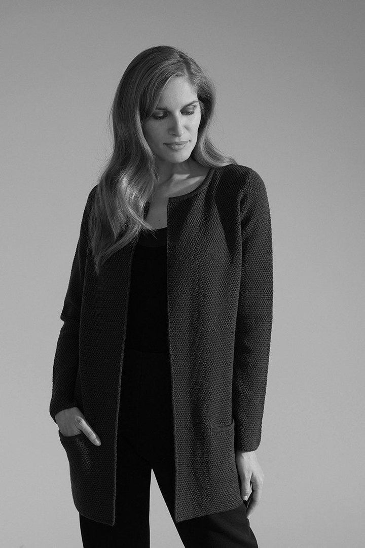 Sibin Linnebjerg Mary Short Cardigan Sort #farve_black