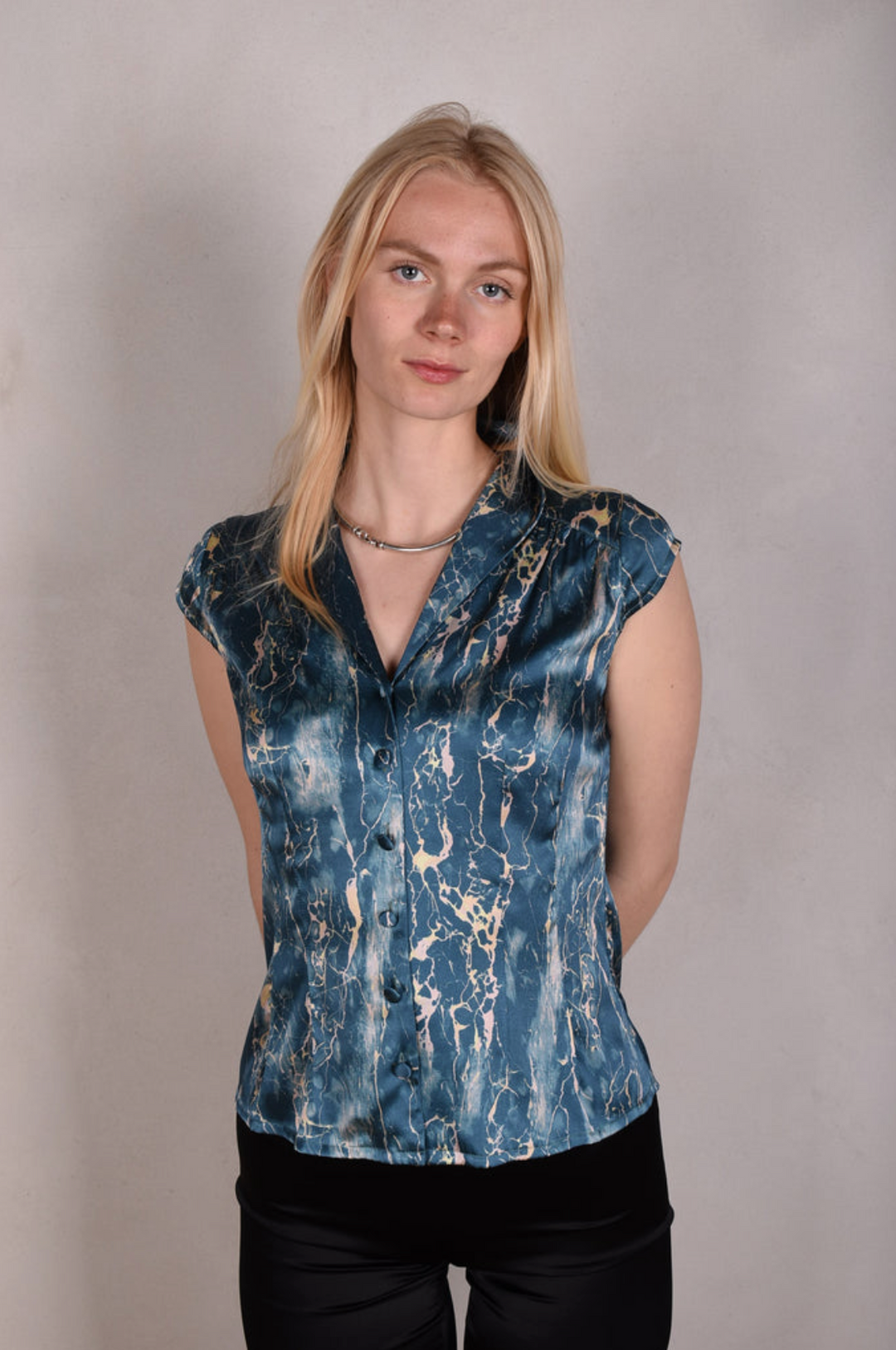 Tone Barker Sif Bluse Marble Light-Tone Barker-Sophies.dk