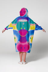 Rainkiss x Smiley Rain Poncho - Rainbow Art