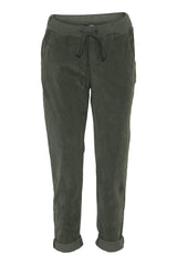 Amaze Relax Bukser Fløjl - Army Green #farve_army-green