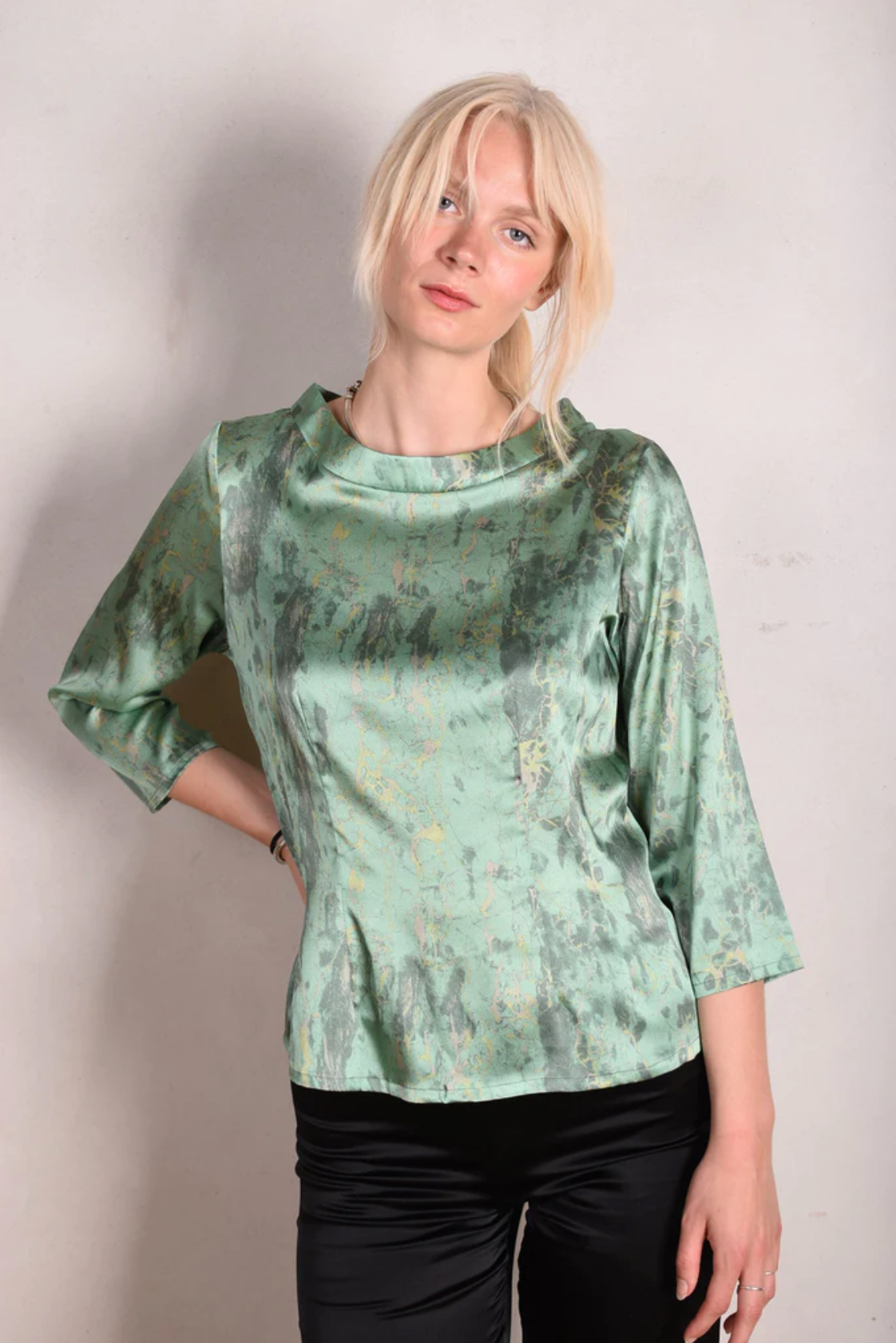 Tone Barker Audrey Top - Sea Marble-Tone Barker-Sophies.dk