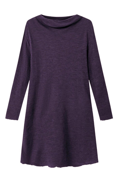 Blusbar Dress A-line Drapped Neckline - Plum-Blusbar-Sophies.dk #farve_plum