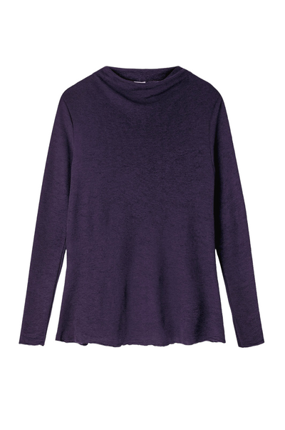 Blusbar Shirt A-line Drapped Neckline #farve_plum