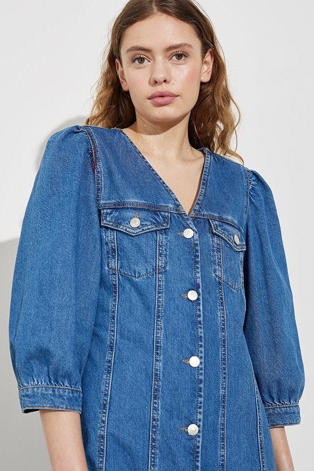 Global Funk Vega Denim Kjole-Global Funk-Sophies.dk
