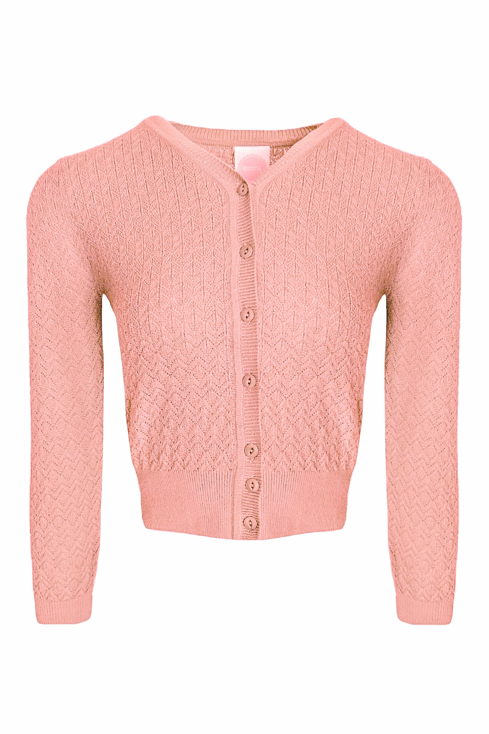Emmy Design The Delightful Daytime Cardigan Peach Rosa - Sophies.dk #farve_peach