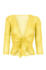 Sophies Ensfarvet Bolero #farve_light-yellow