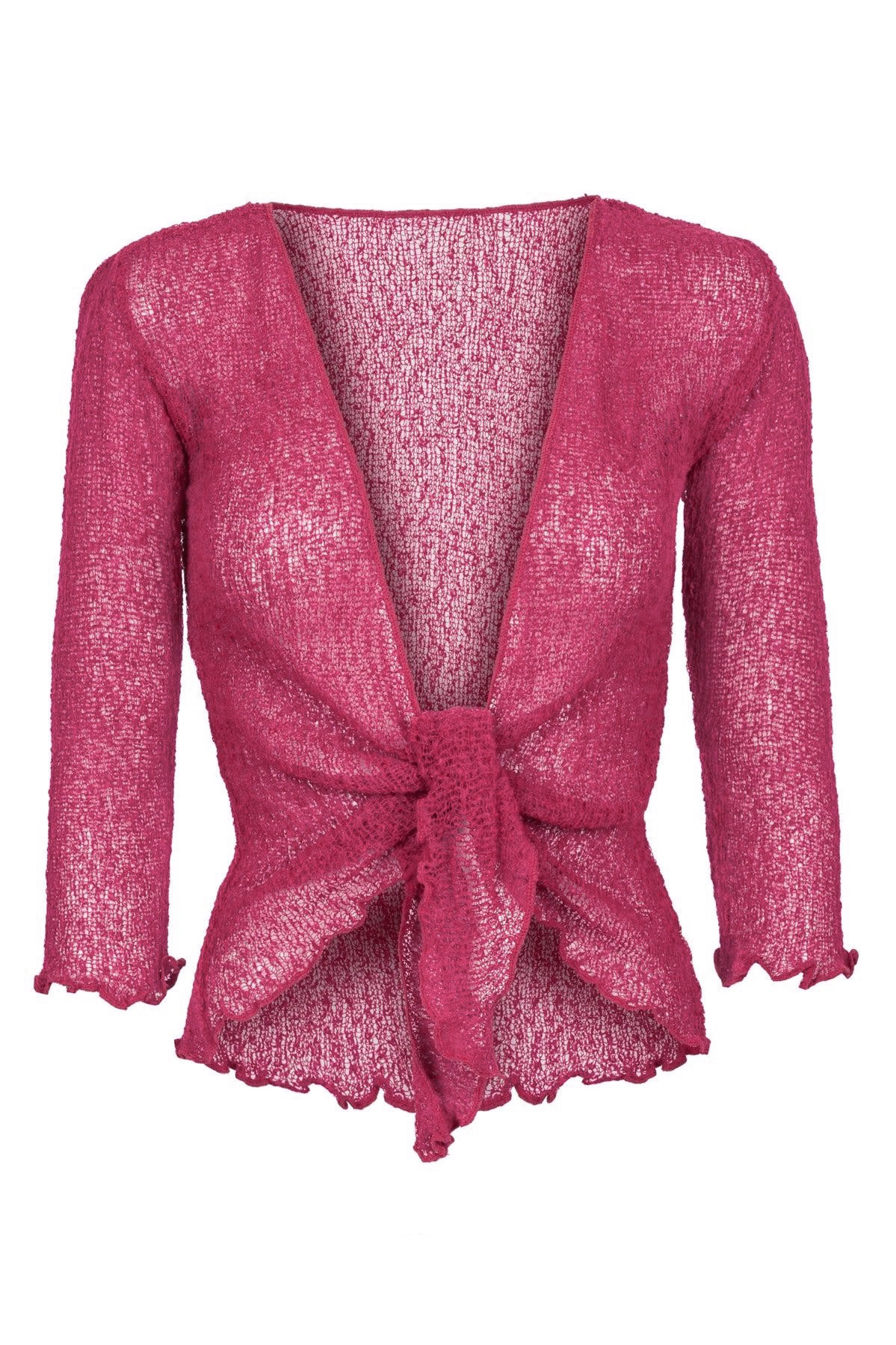 Sophies Ensfarvet Bolero #farve_raspberry