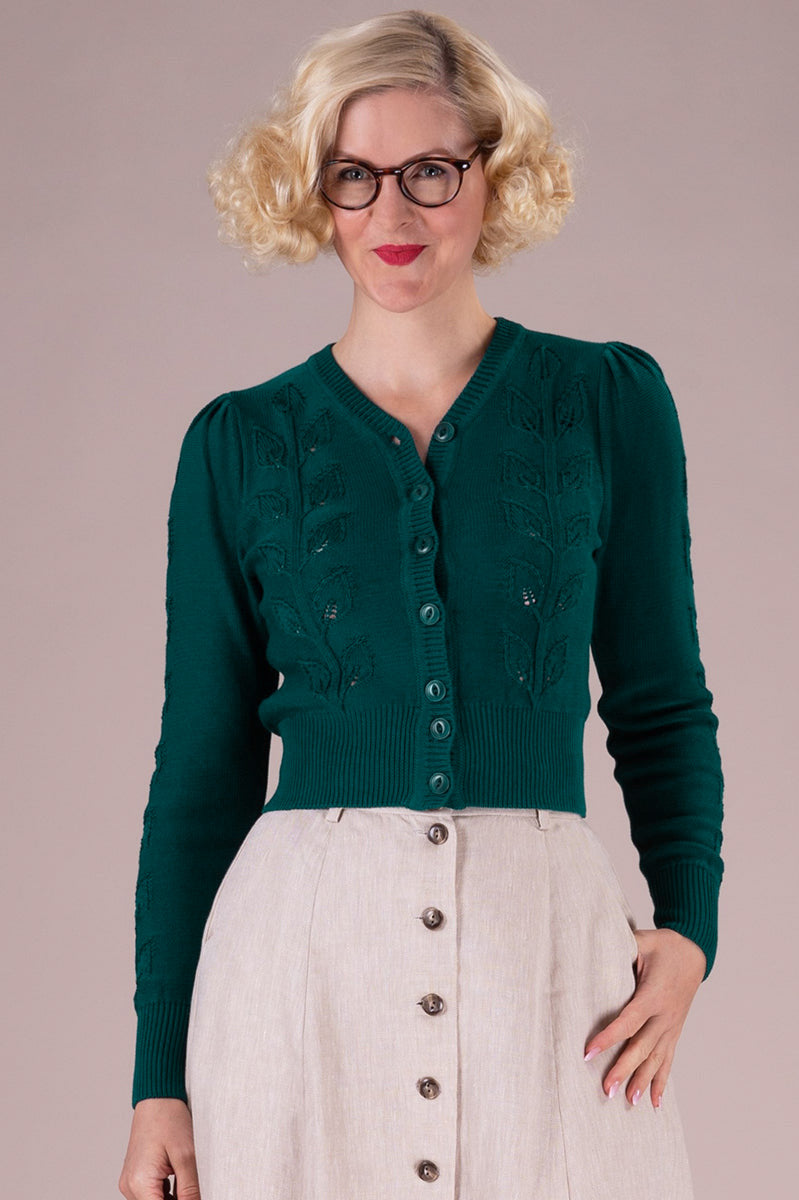 Emmy Design The Susie Q Cardigan Petroleum Grøn - Sophies.dk #farve_petroleum