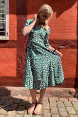 Tone Barker Jane Dress Green Bird-Tone Barker-Sophies.dk