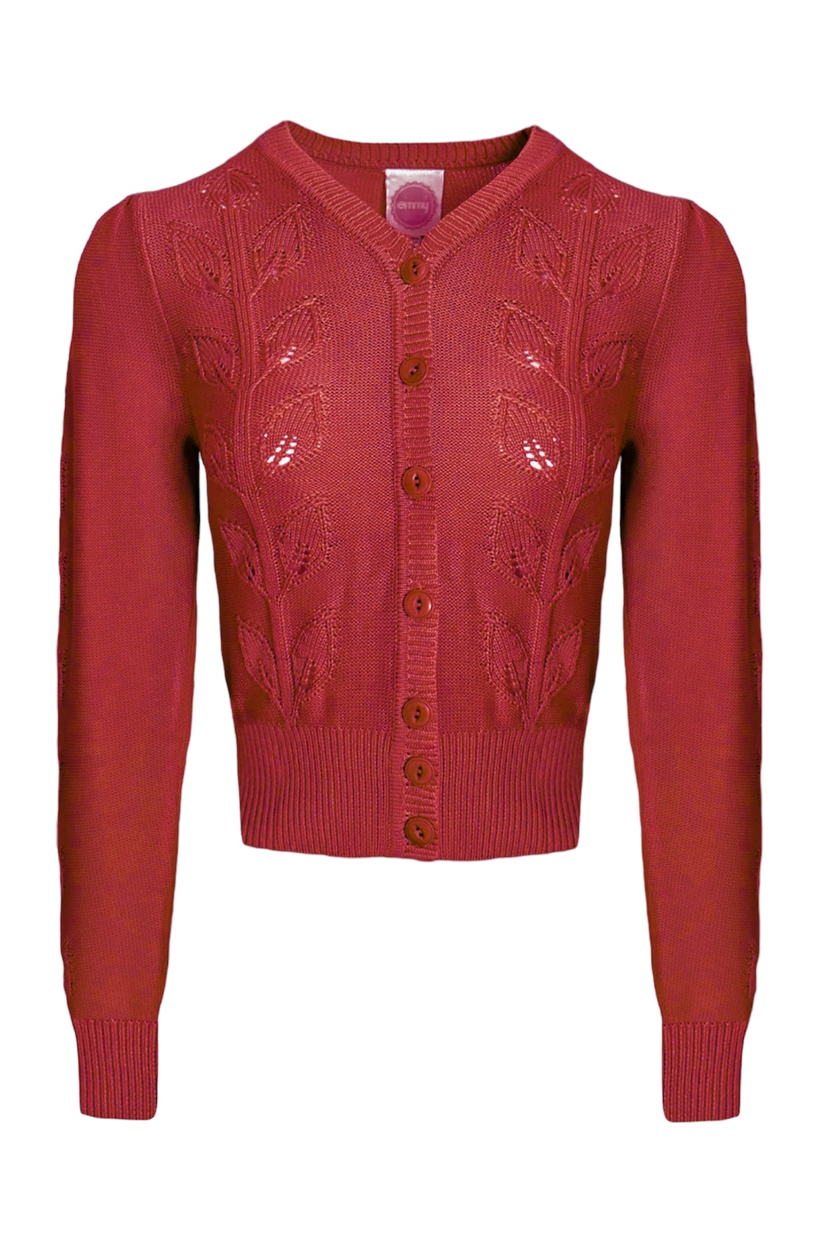 Emmy Design The Susie Q Cardigan Burgundy Rød - Sophies.dk #farve_burgundy
