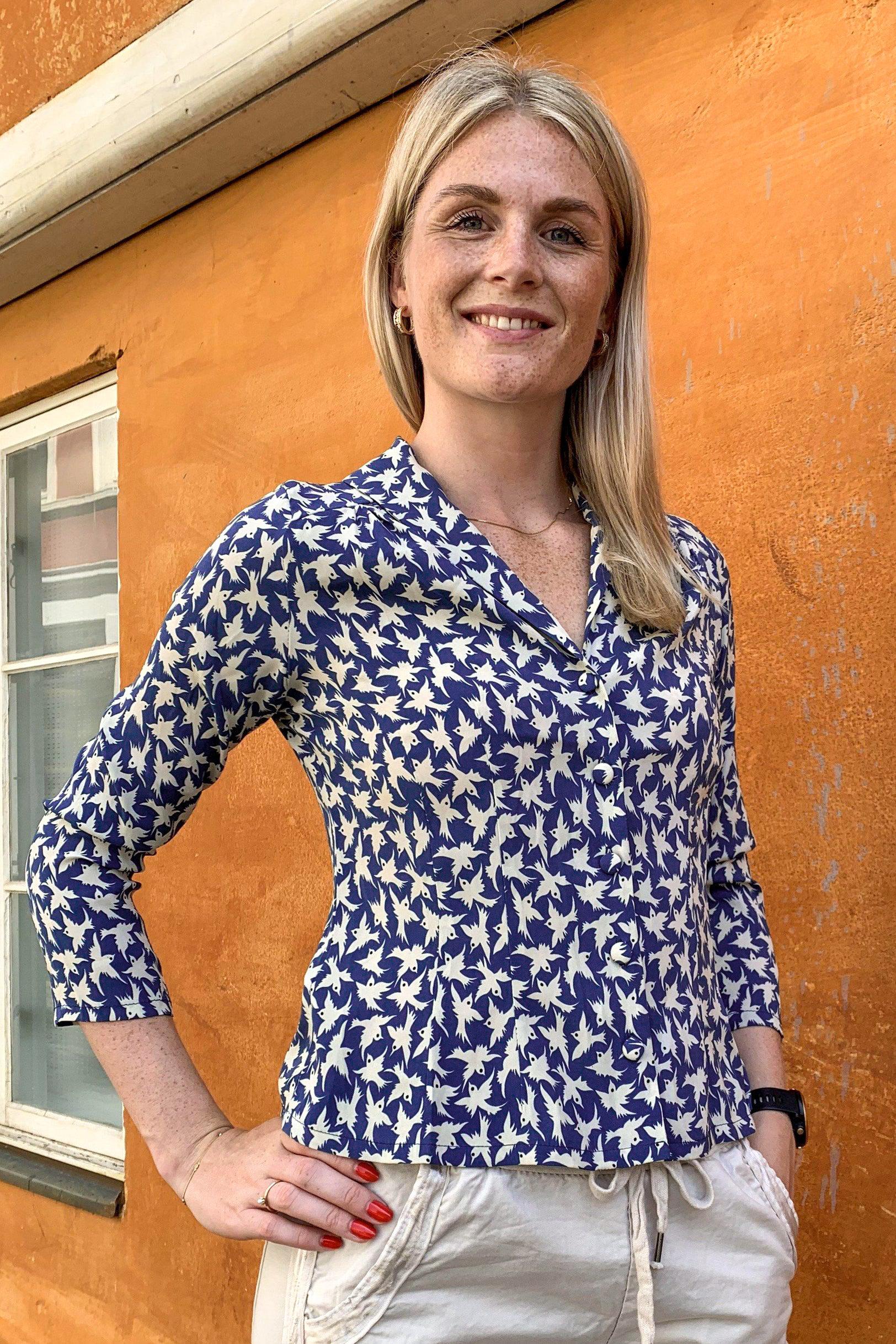 Tone Barker Bifty Skjorte Blue Bird-Tone Barker-Sophies.dk