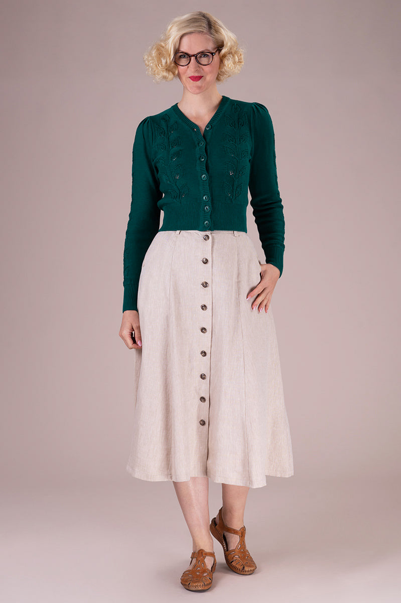 Emmy Design The Susie Q Cardigan Petroleum Grøn - Sophies.dk #farve_petroleum