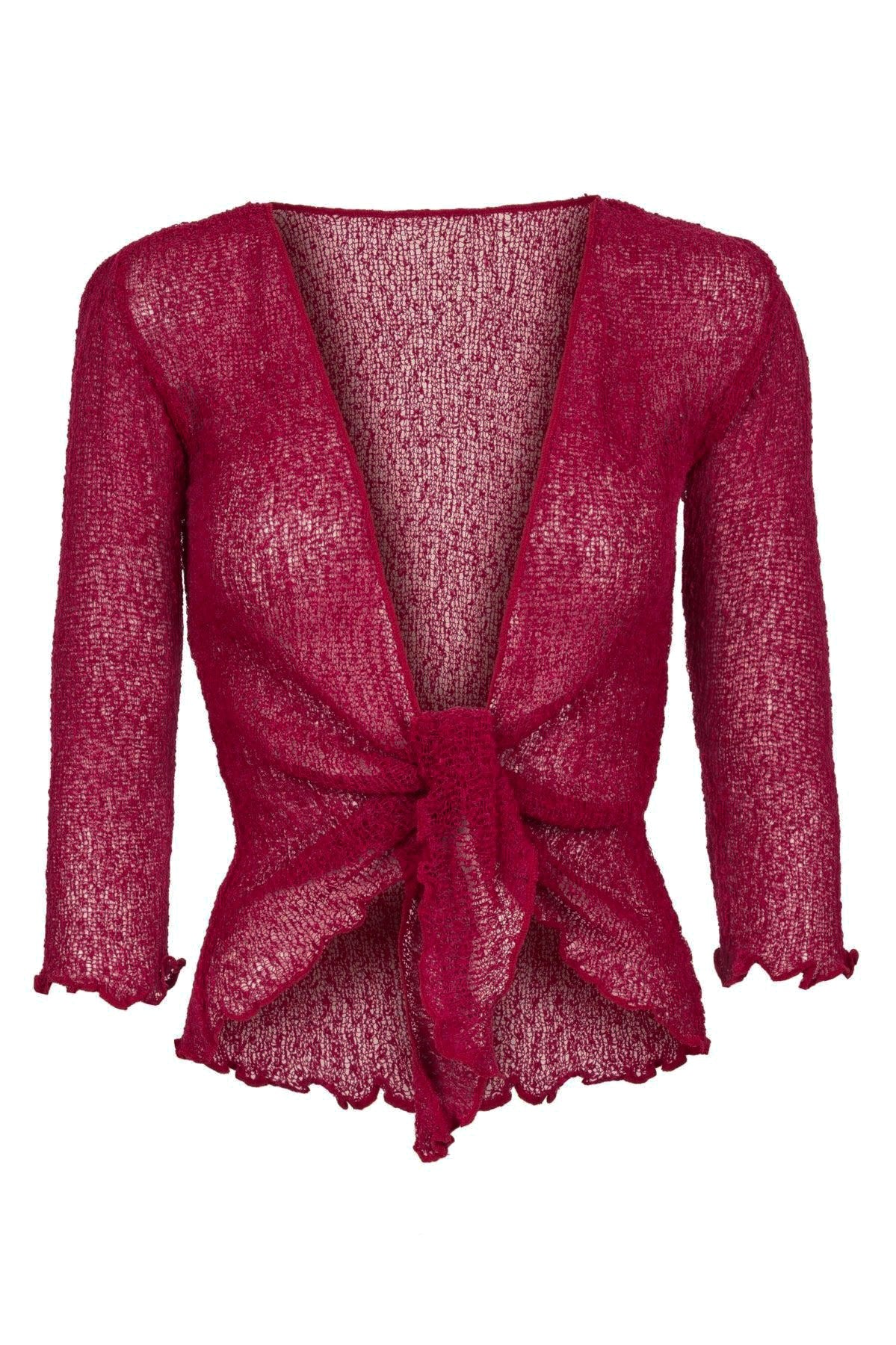 Sophies Ensfarvet Bolero #farve_cherry