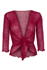 Sophies Ensfarvet Bolero #farve_cherry
