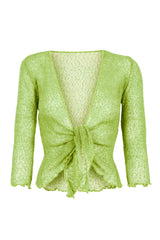 Sophies Ensfarvet Bolero #farve_lime-green