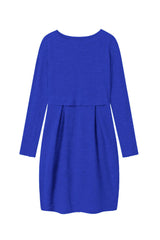 Blusbar Uldkjole M. Læg #farve_cobalt-blue