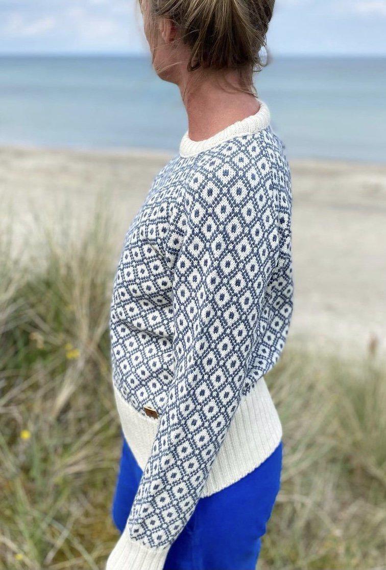 Fuza Wool Lila Sweater - Silver Blue-Fuza Wool-Sophies.dk