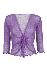 Sophies Ensfarvet Bolero #farve_purple