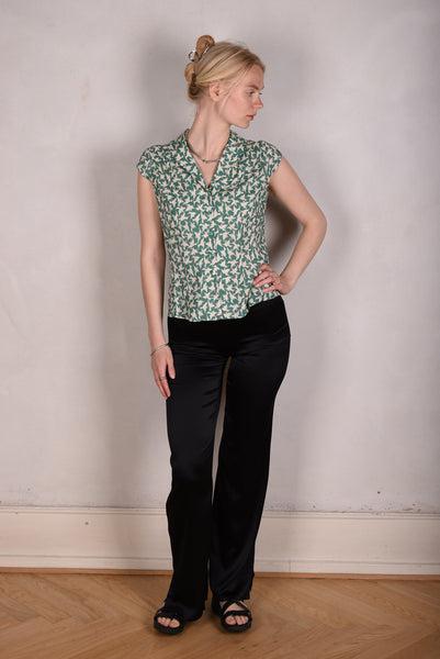 Tone Barker Sif Bluse Green Bird-Tone Barker-Sophies.dk