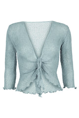 Sophies Ensfarvet Bolero #farve_ice-grey
