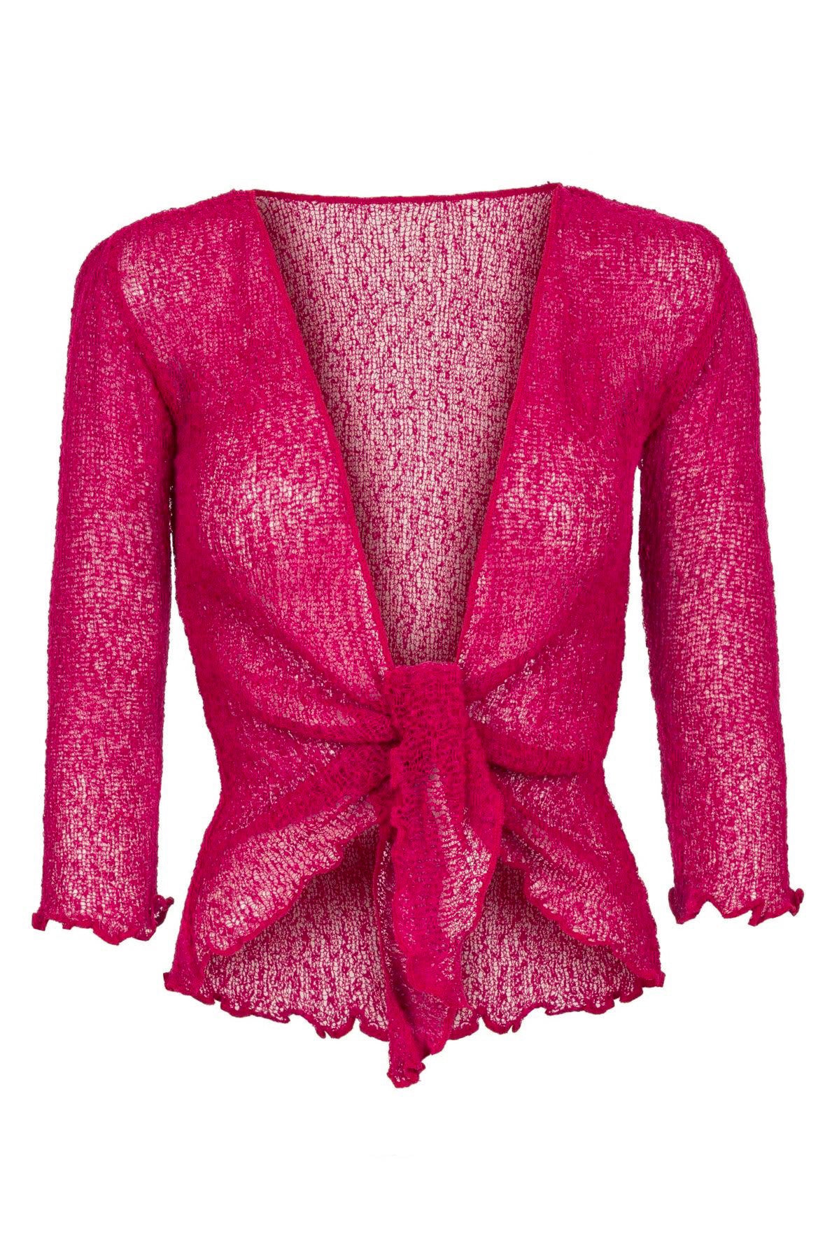 Sophies Ensfarvet Bolero #farve_fuchsia