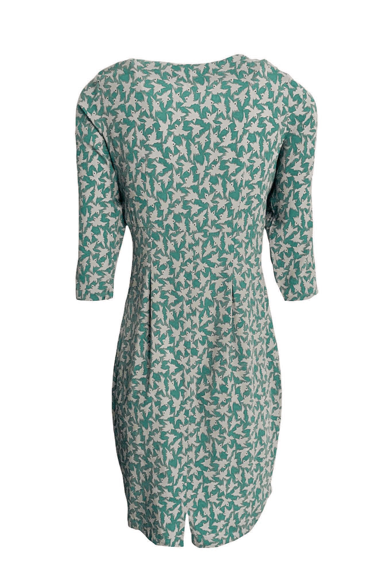 Tone Barker Maudacity Dress Green Bird-Tone Barker-Sophies.dk
