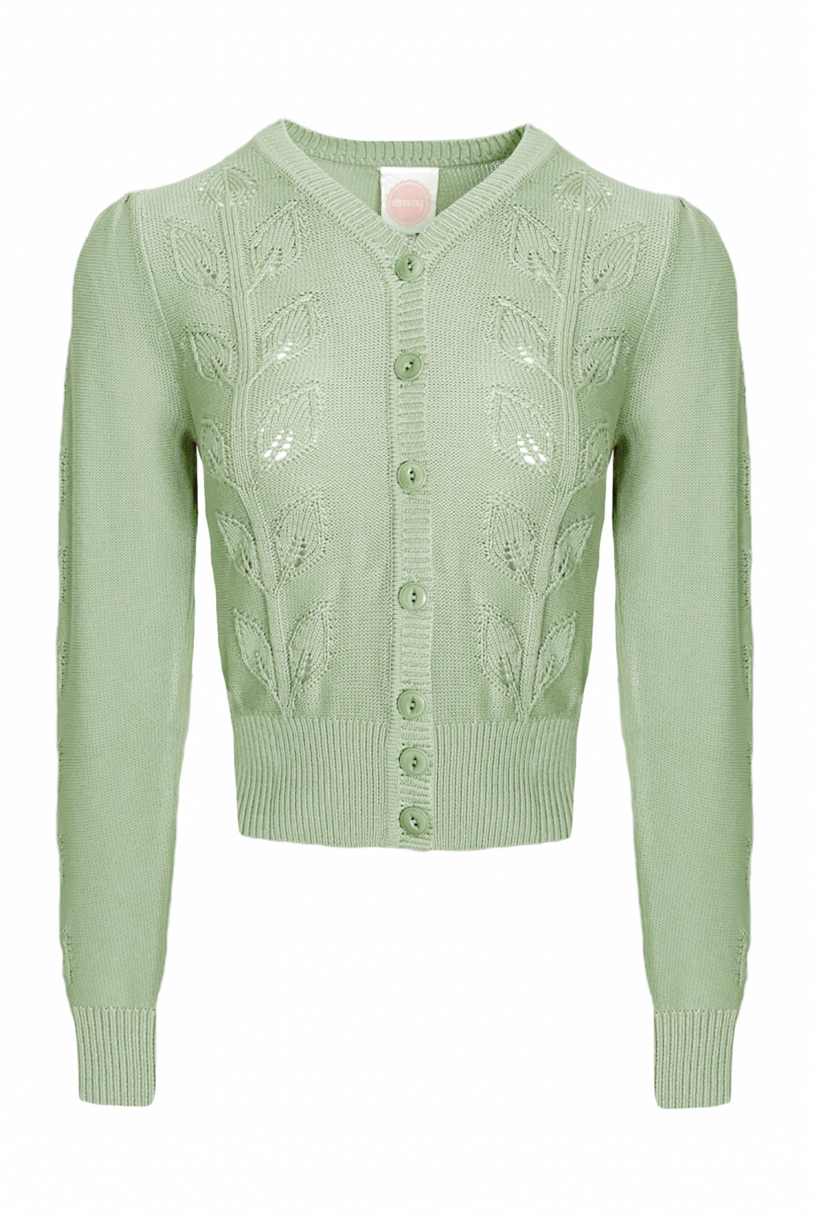 Emmy Design The Susie Q Cardigan Pale Sage Green Grøn - Sophies.dk #farve_pale-sage-green