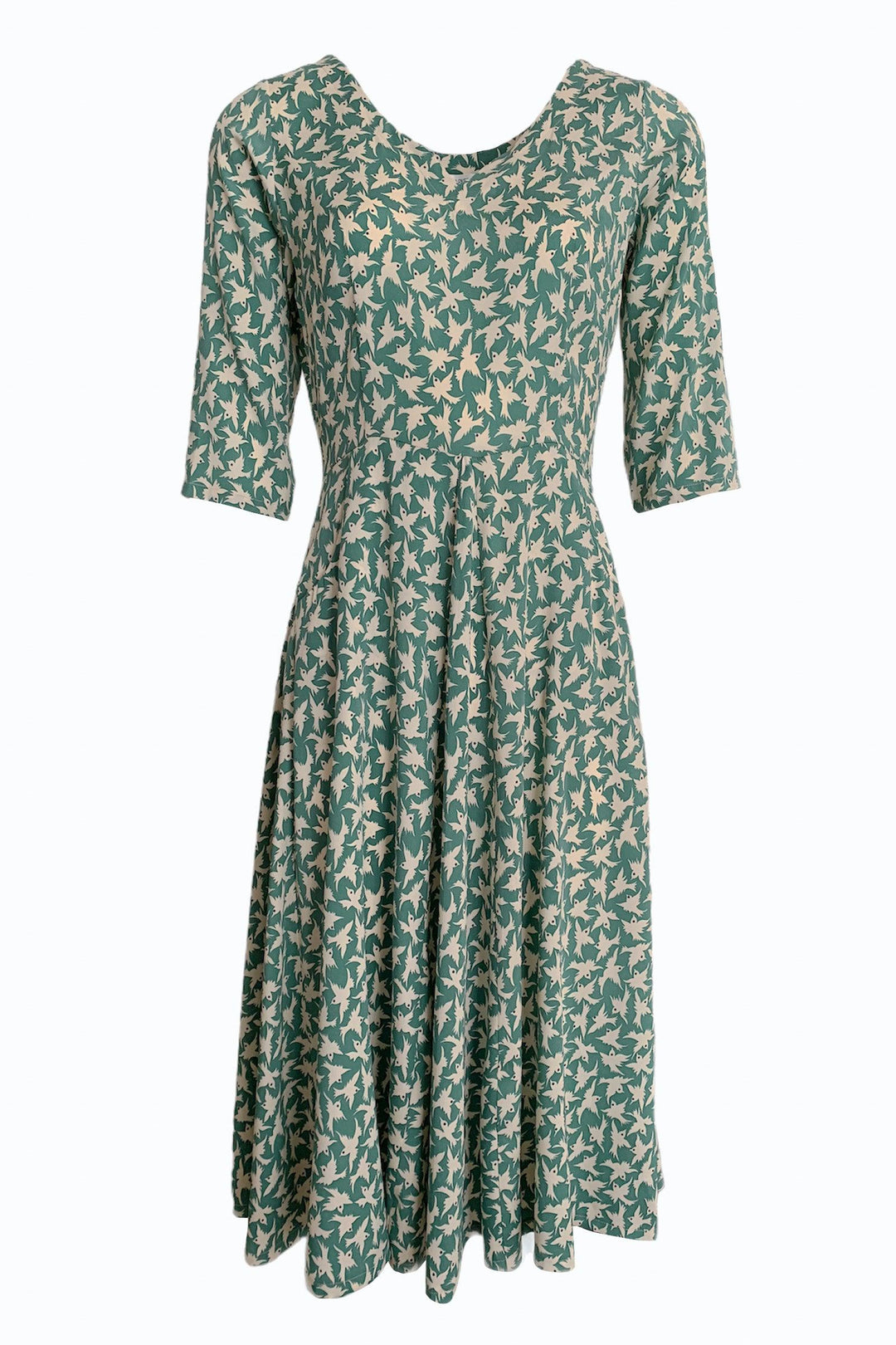 Tone Barker Jane Dress Green Bird-Tone Barker-Sophies.dk