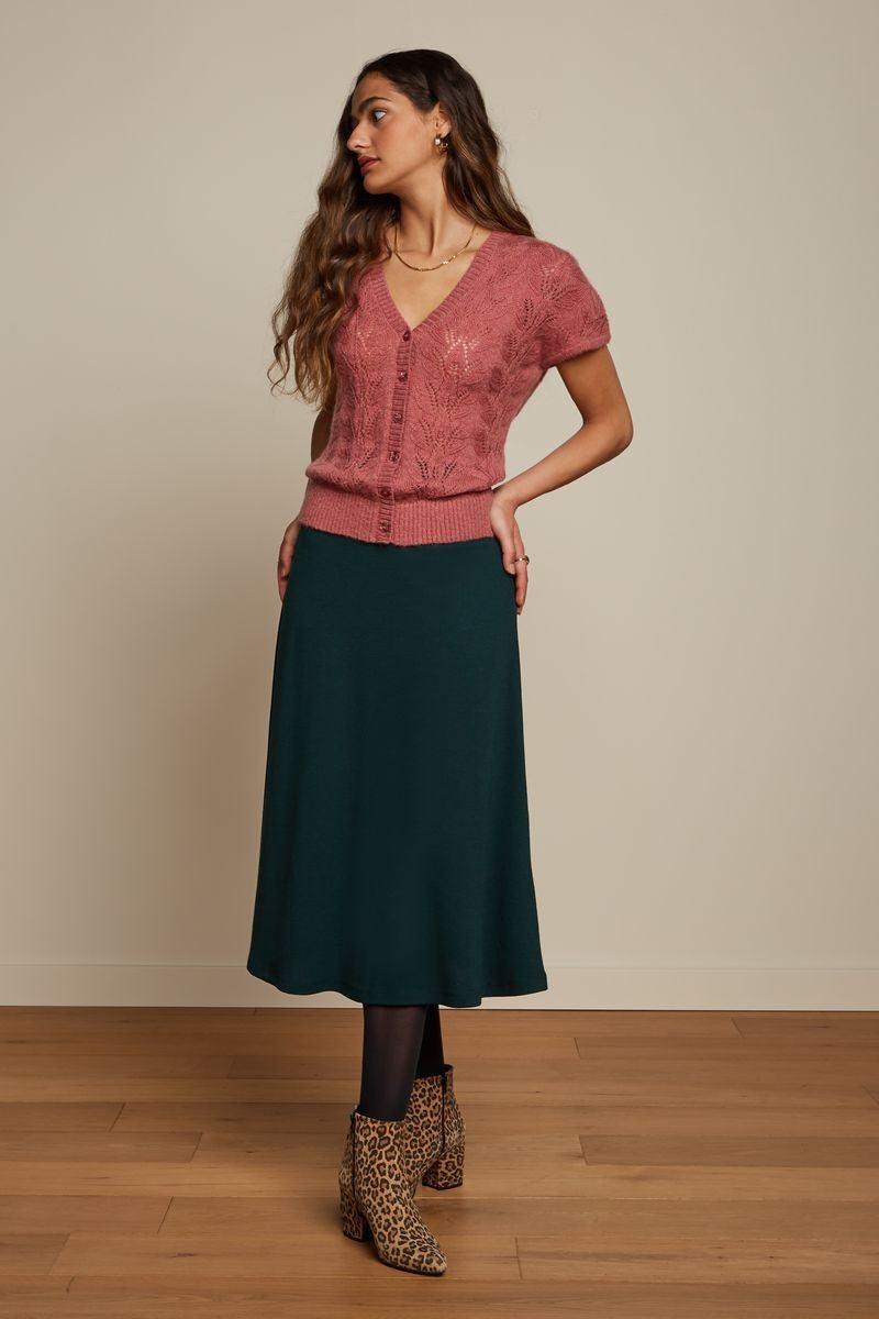 King Louie Juno Skirt Milano Crepe - Sycamore Green-Sophies.dk #farve_sycamore-green