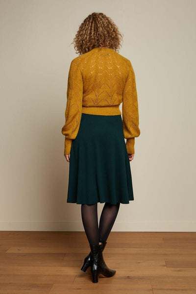 King Louie Sofia Midi Skirt Milano Crepe - Sycamore Green Sophies.dk #farve_sycamore-green
