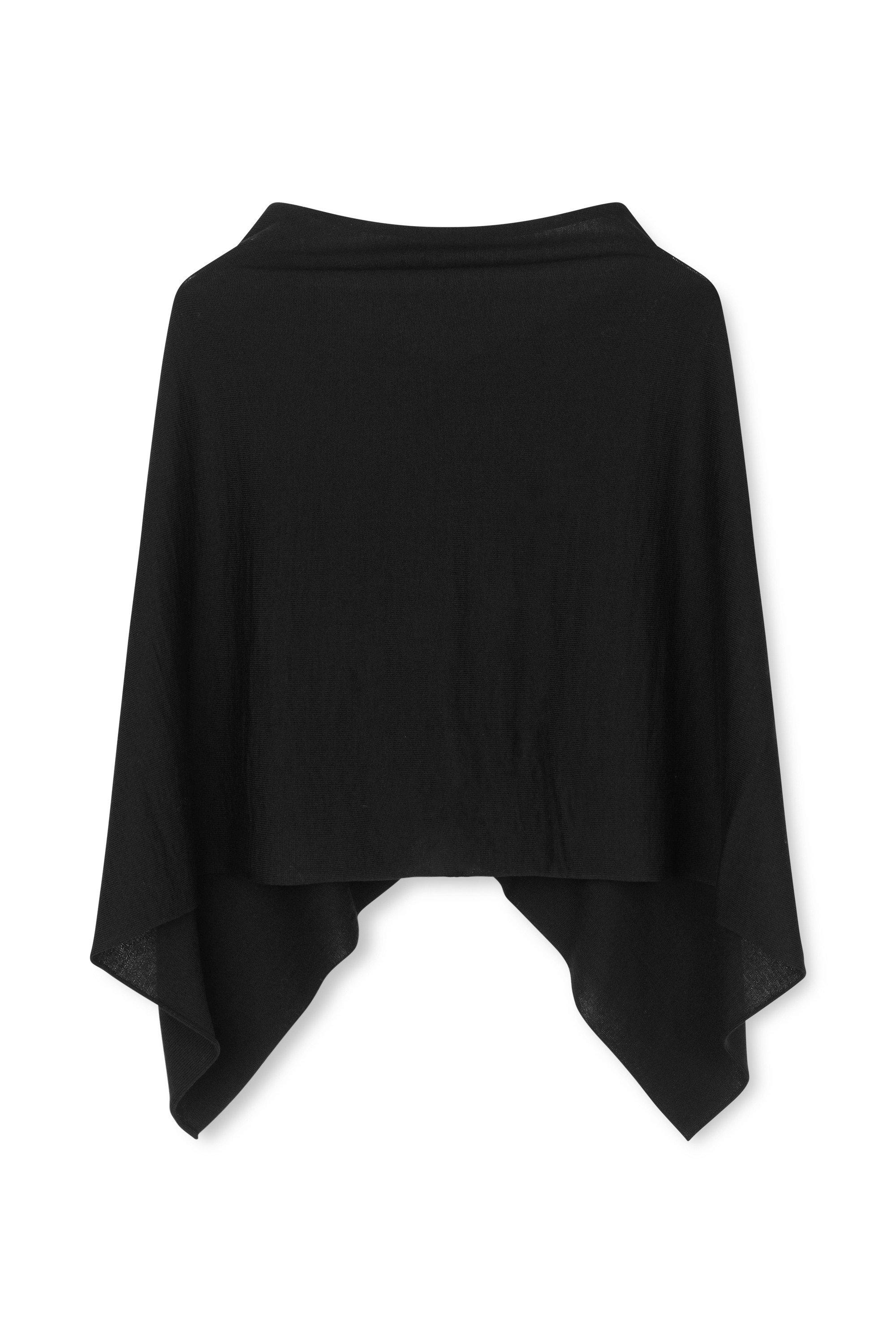 Sibin Linnebjerg Paris Poncho Sort Black - Sophies.dk #farve_black