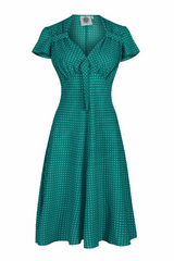 Pretty Retro 40s Tea Dress - Emerald-Pretty Retro-Sophies.dk