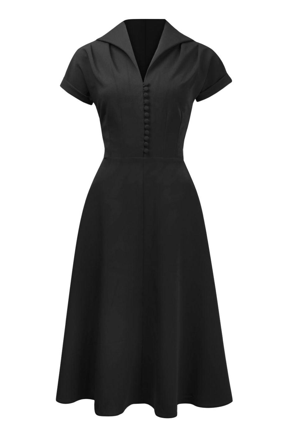 Pretty Retro Hostess Day Dress - Black-Pretty Retro-Sophies.dk